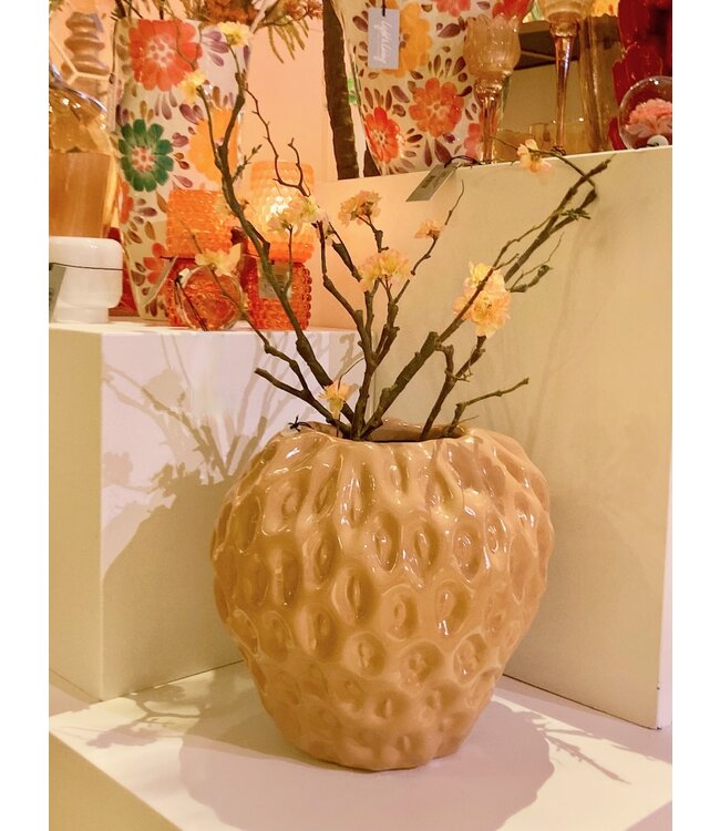Light & Living Vaas Strawberry | Aardbei Beige