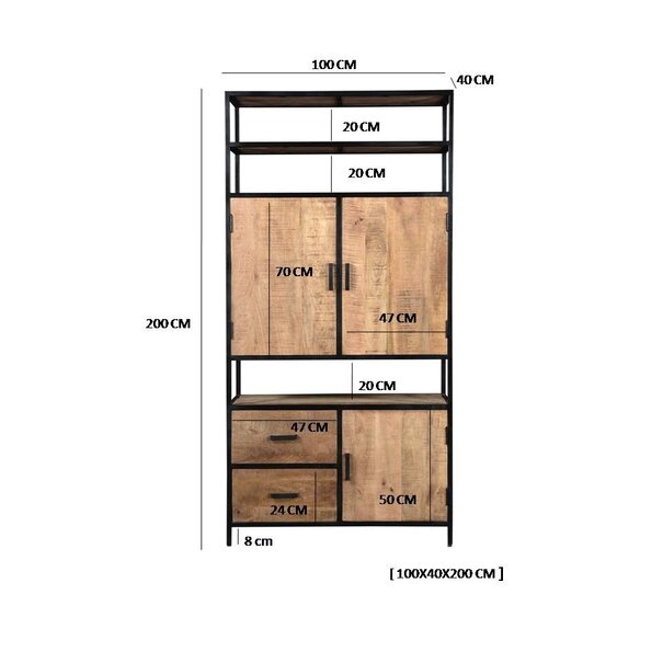 Livingfurn Sturdy open 100cm