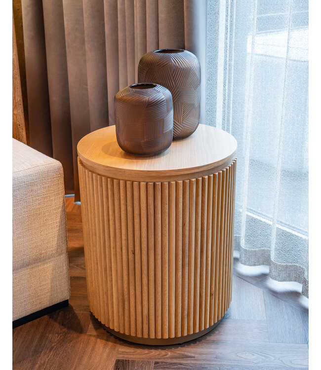Richmond Interiors Bijzettafel Belfort 50 cm (Natural oak)