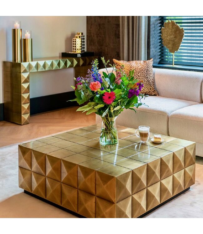 Richmond Interiors wandtafel Collada (Brushed Gold)