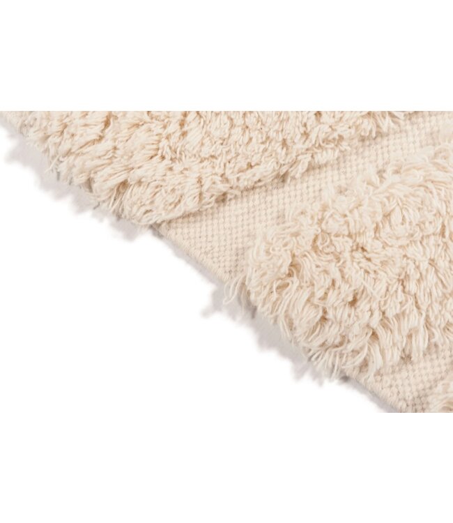 Wollen vloerkleed Desert Wave Off White in 3 maten