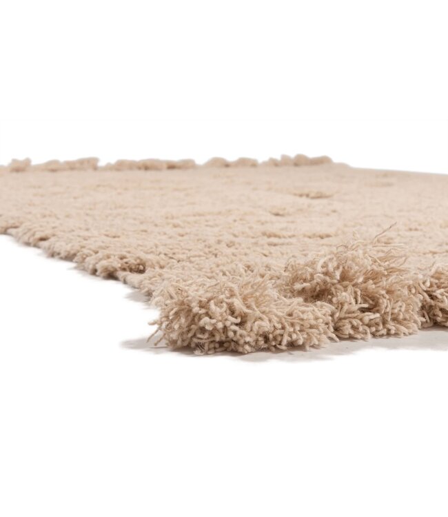 Wollen vloerkleed Desert Wave Sand in 3 maten
