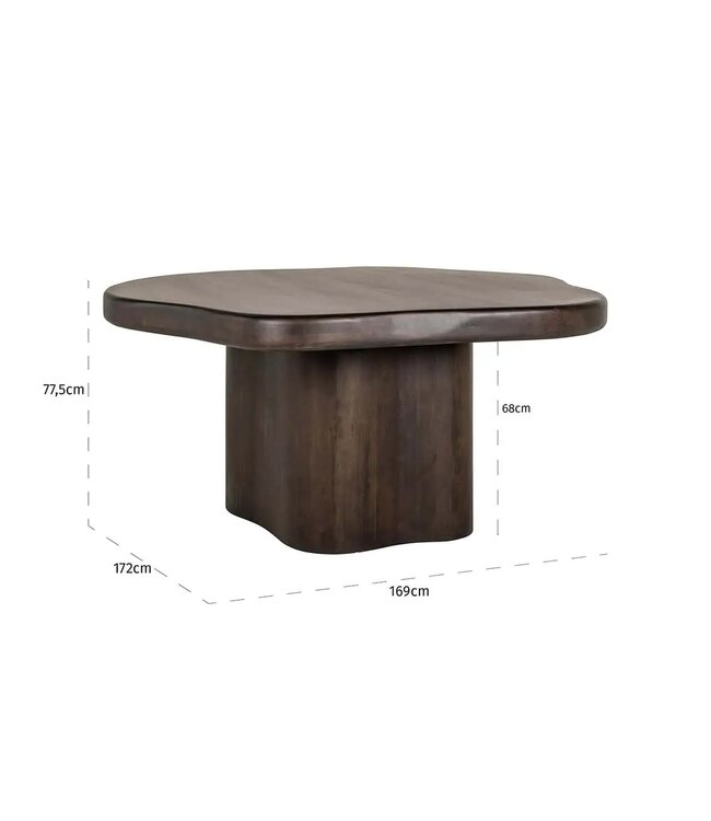 Richmond Interiors eettafel Sherman organisch vierkant