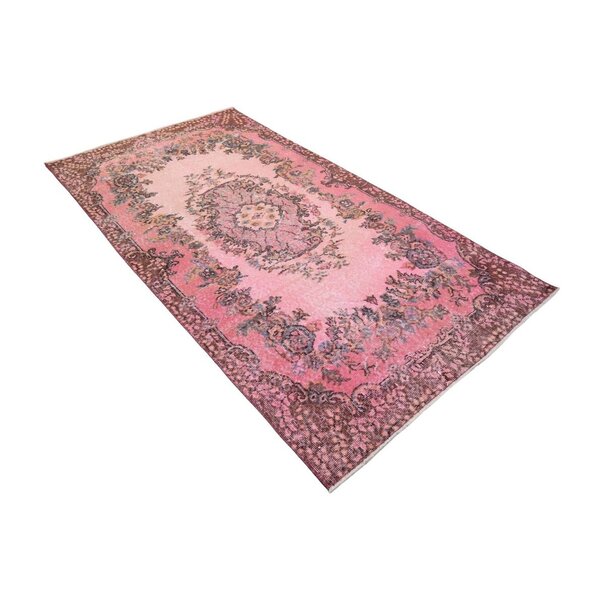 Yelvaer Roze vintage vloerkleed - 290x170 cm - HANDGEMAAKT