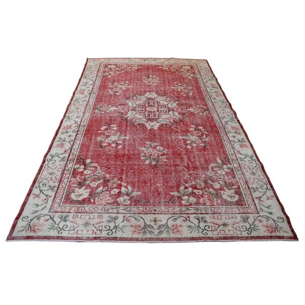 Yelvaer Rood vintage vloerkleed - 293x176 cm - HANDGEMAAKT