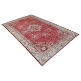 Rood vintage vloerkleed - 293x176 cm - HANDGEMAAKT