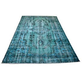 Turquoise vintage vloerkleed - 267x172 cm