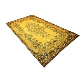 Geel vintage vloerkleed - 290x163 cm