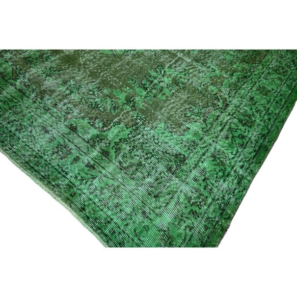 Yelvaer Groen vintage vloerkleed - 270x180 cm - HANDGEMAAKT