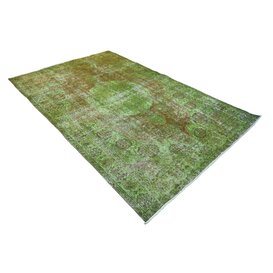 Groen vintage vloerkleed - 258x162 cm