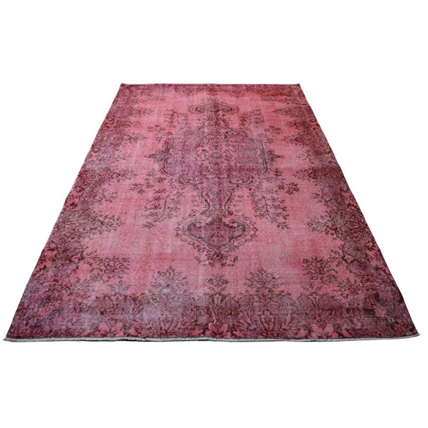 Yelvaer Roze vintage vloerkleed - 272x172 cm - HANDGEMAAKT