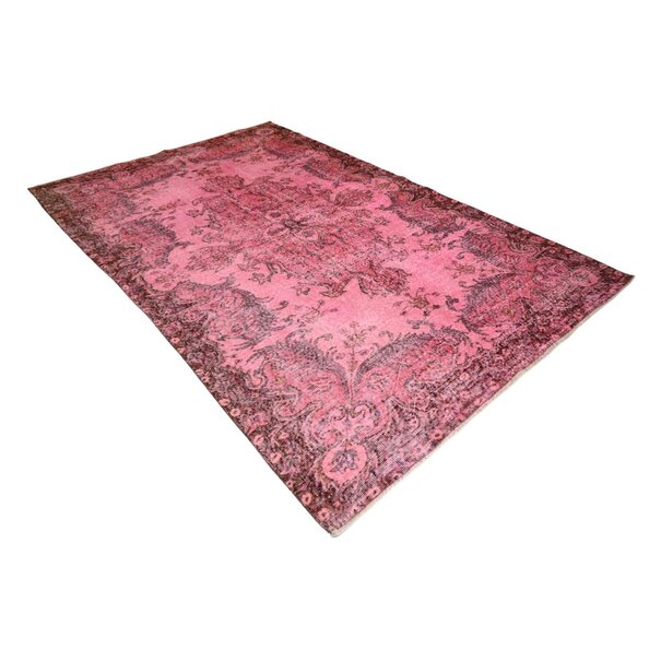 Yelvaer Roze vintage vloerkleed - 286x187 cm - HANDGEMAAKT