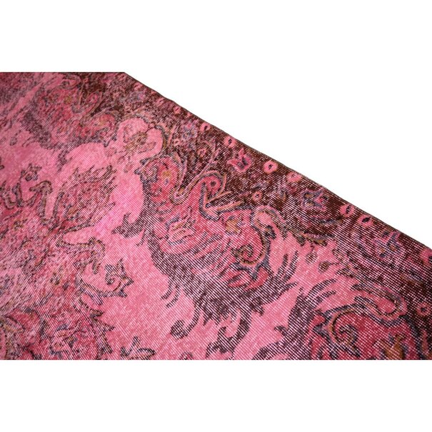 Yelvaer Roze vintage vloerkleed - 286x187 cm - HANDGEMAAKT