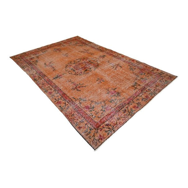 Yelvaer Oranje vintage vloerkleed - 284x184 cm - HANDGEMAAKT