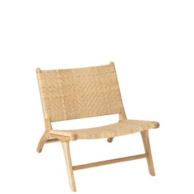 Lounge Chair Geweven Ratan Naturel