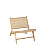 J-Line lounge chair Geweven in hout naturel