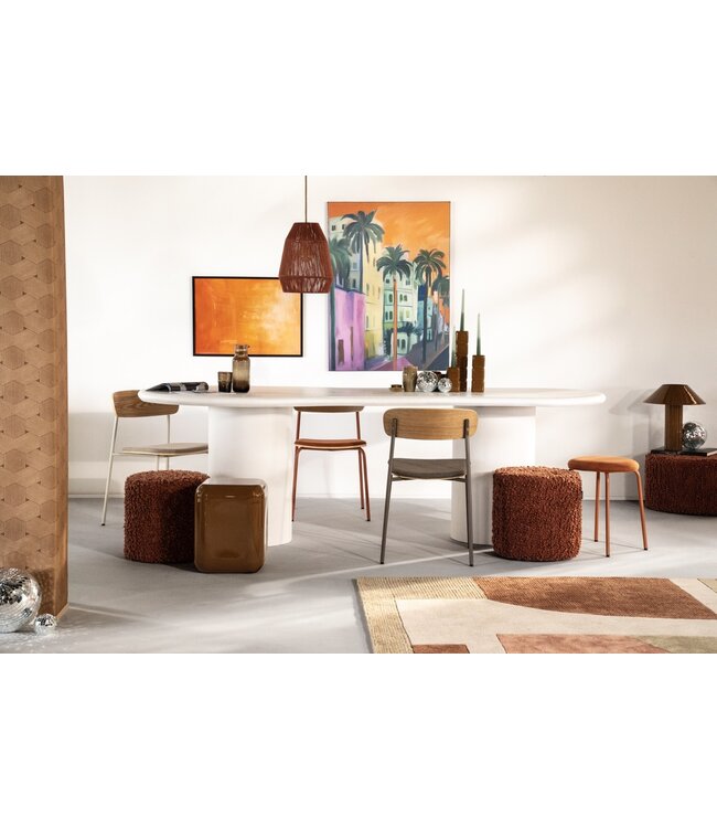 By-Boo eettafel SEKI in organische vorm wit