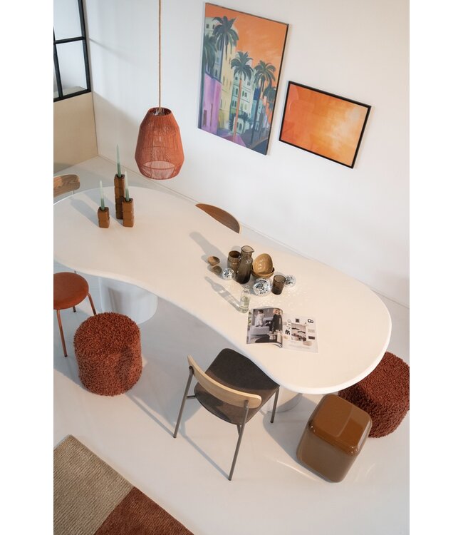 By-Boo eettafel SEKI in organische vorm wit