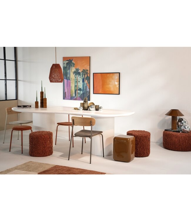 By-Boo eettafel SEKI in organische vorm wit