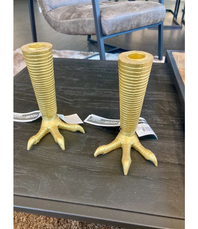 Kandelaar Vogelpoot goudkleurig