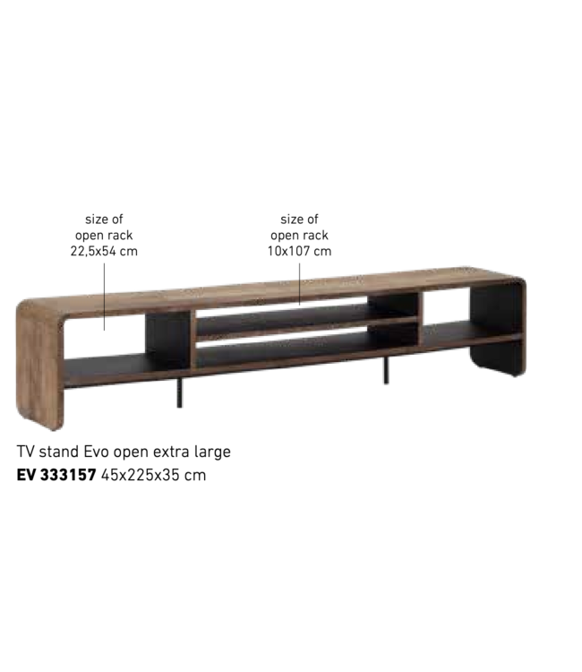 DTP Home TV-meubel Evo open maat Extra Large