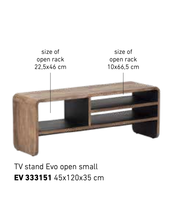 DTP Home TV-meubel Evo open maat Small