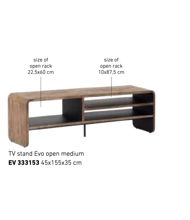 DTP Home TV-meubel Evo open maat Medium