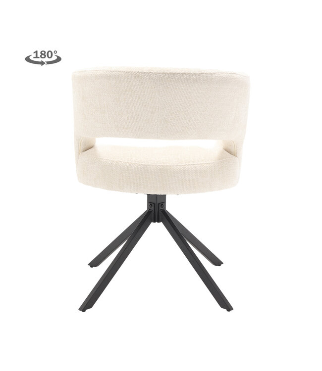 Tower Living draaibare eetkamerstoel Mura Pearl (2e kans)