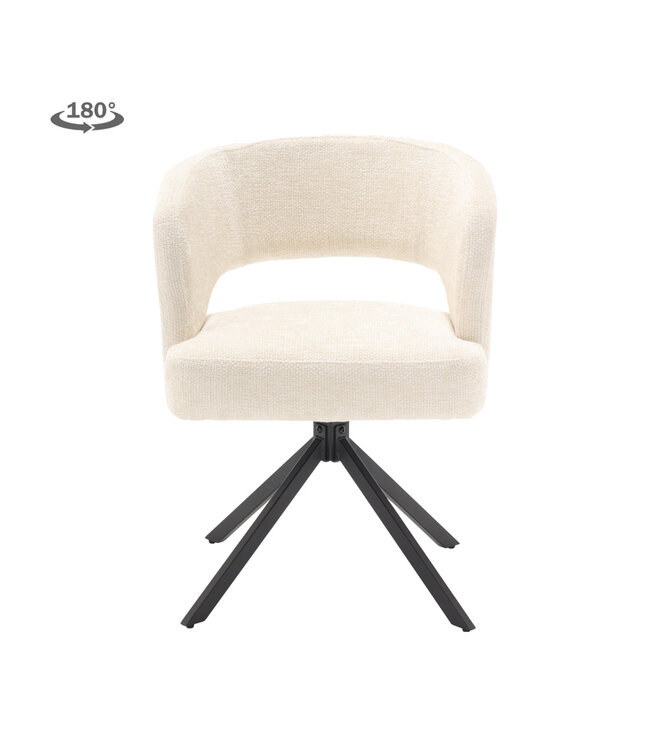 Tower Living draaibare eetkamerstoel Mura Pearl (2e kans)