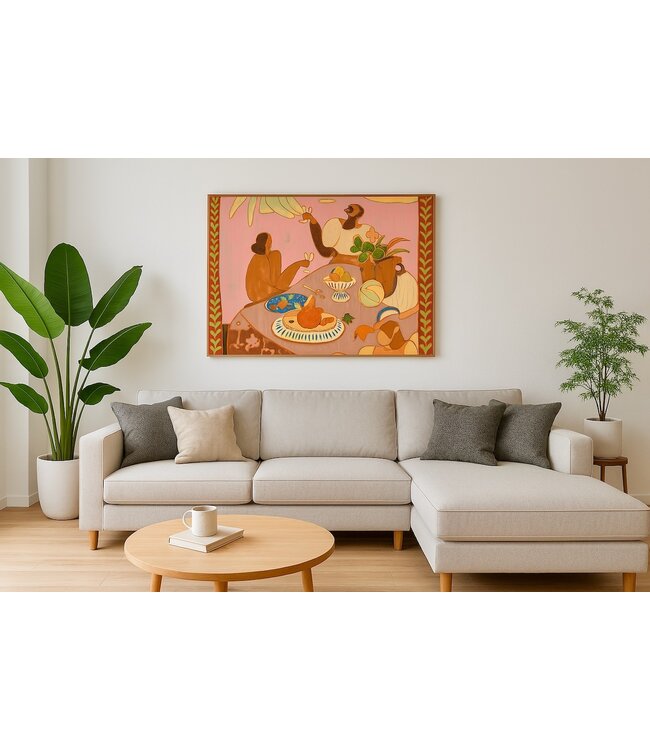 Urban Cotton glasschilderij Lunch with the Ladies