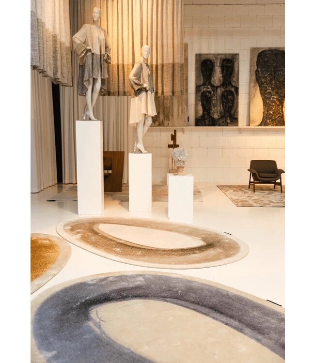 Mart Visser vloerkleed Brush Ovale Kleur 32: Petrol Grey