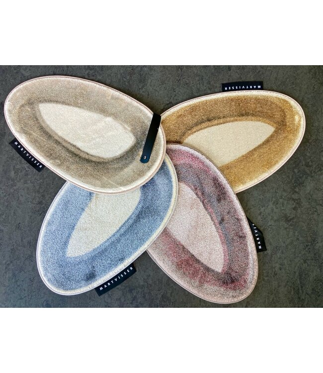 Mart Visser vloerkleed Brush Ovale Kleur 32: Petrol Grey