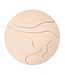 Wandkraft Contour Flow rond beige op Feltro Acustico