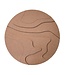 Wandkraft Contour Flow rond bruin op Feltro Acustico