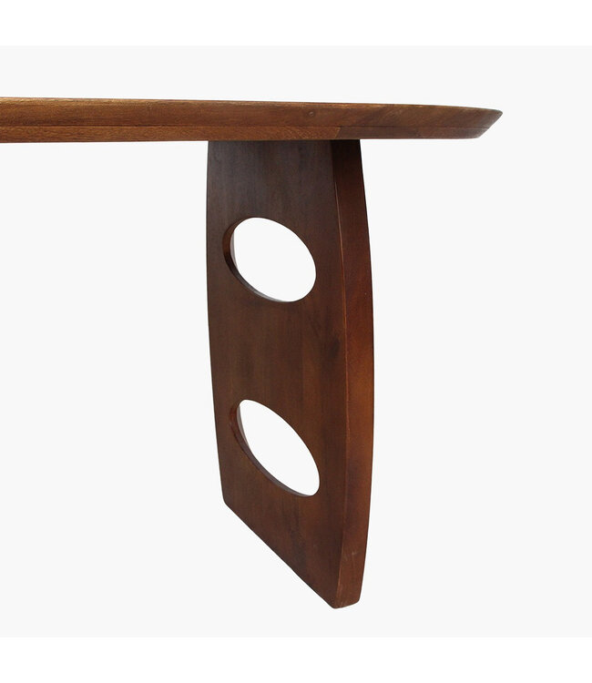 Raw Materials eettafel Bullnose Bruin Teardrop