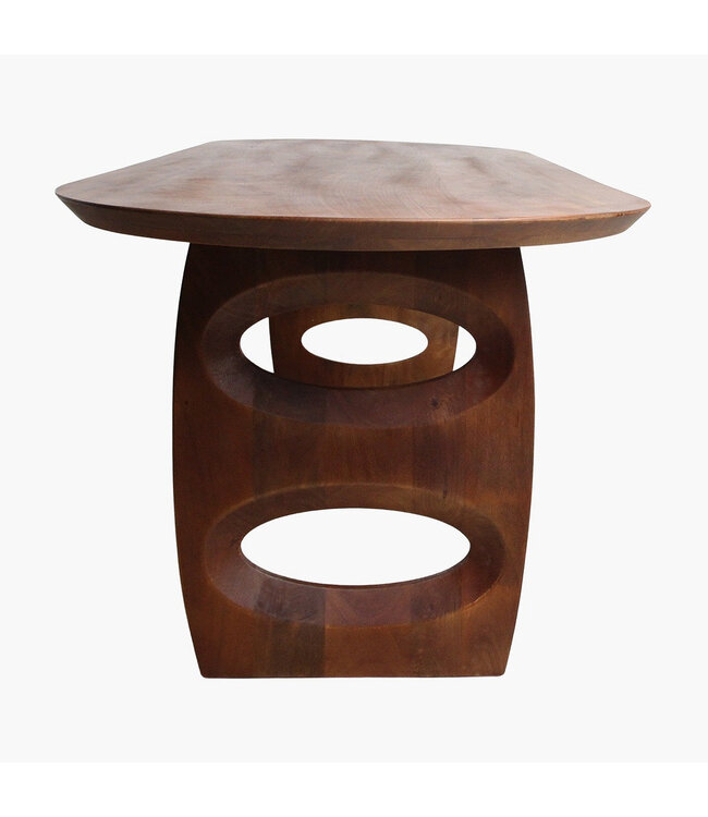 Raw Materials eettafel Bullnose Bruin Teardrop