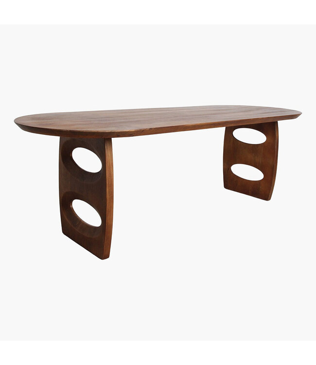 Raw Materials eettafel Bullnose Bruin Teardrop