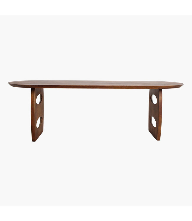 Raw Materials eettafel Bullnose Bruin Teardrop