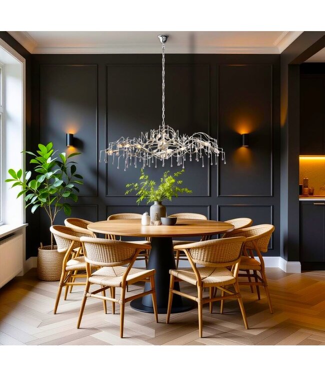 Leclercq & Bouwman hanglamp COMO Ovaal Zilver 120 cm