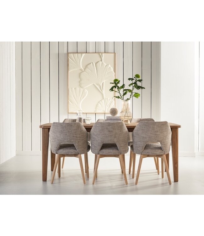 Must Living eetkamerstoel Blossom in Polaris Bruin