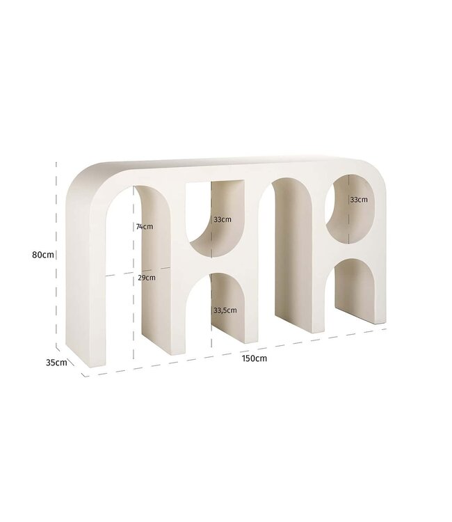 Richmond Interiors Wandtafel Bloomstone White