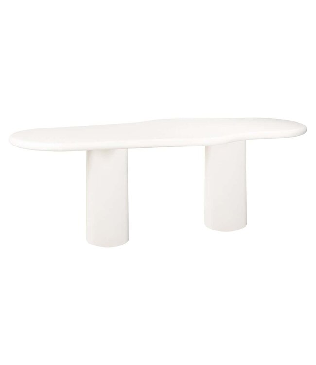 Richmond Interiors eettafel Bloomstone White, organisch gevormd  260  cm