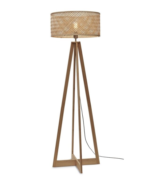 Good&Mojo vloerlamp Java 4-poot naturel bamboe