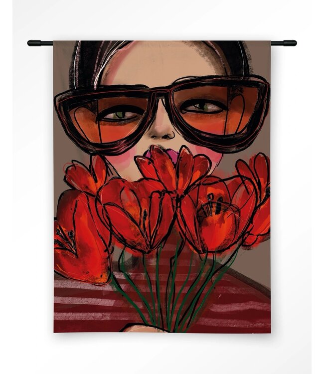 Urban Cotton wandkleed  Poppy