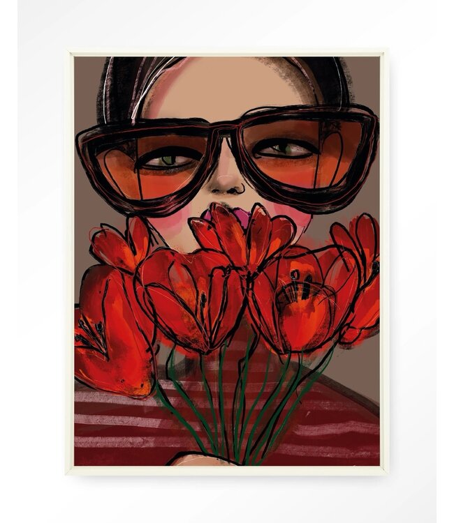 Urban Cotton wandkleed  Poppy