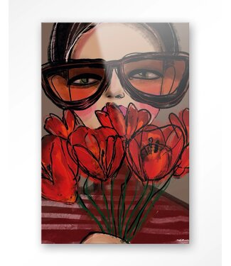 Urban Cotton Glasschilderij Poppy