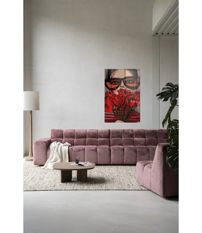 Urban Cotton glasschilderij Poppy