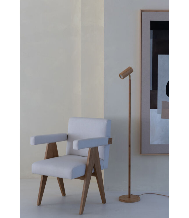 Good&Mojo vloerlamp Java bamboe naturel met spot