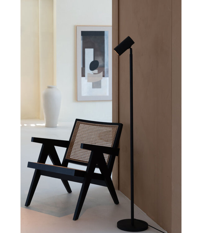 Good&Mojo vloerlamp Java bamboe zwart met spot