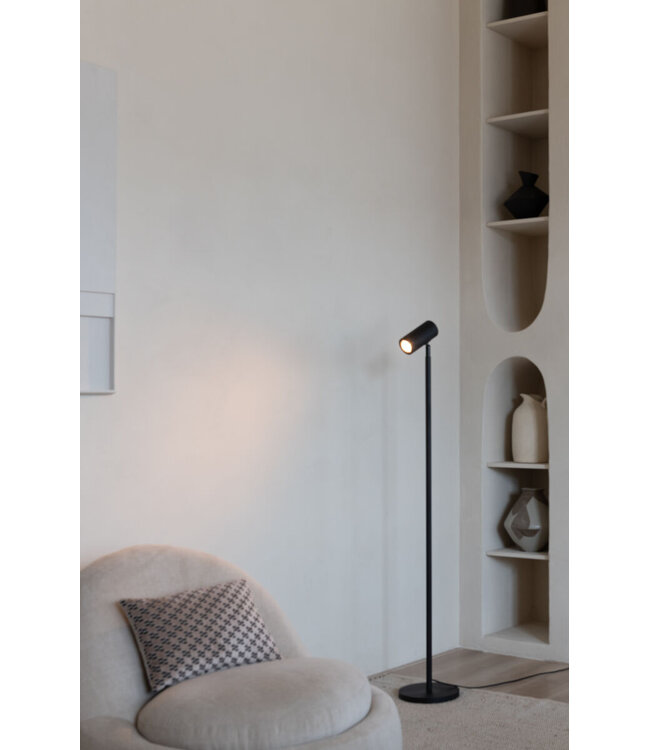 Good&Mojo vloerlamp Java bamboe zwart met spot